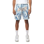Printed Utility Windbreaker Shorts