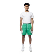 Smoke Rise Color block Utility Windbreaker Shorts - Green Grass