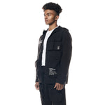 Printed Utility Windbreaker Jacket