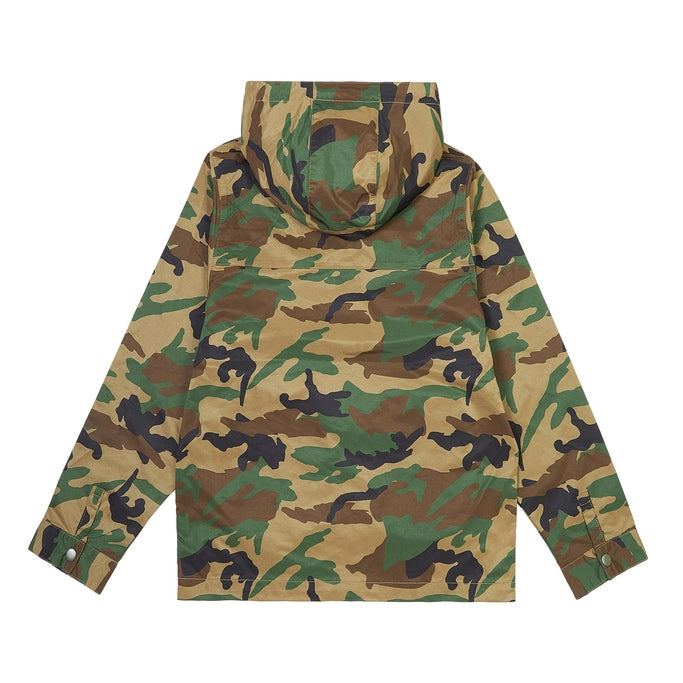 Printed Utility Windbreaker Jacket