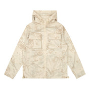 Smoke Rise Paisley Full Zip Windbreaker Jacket - Latte