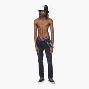 Bleu Noir Bleunoir Rhinestone Logo Jeans - Black Iris