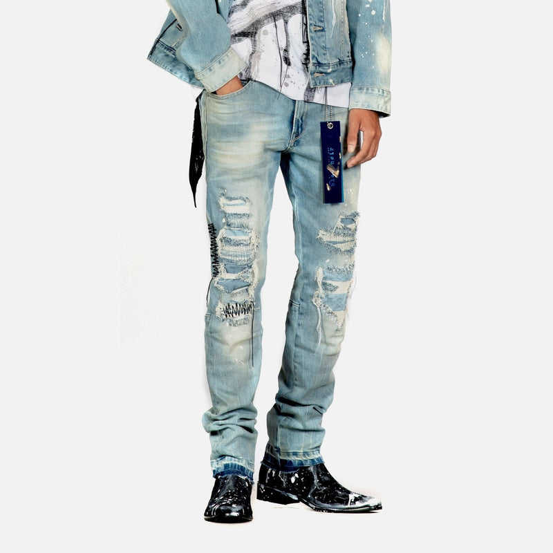 Bleunoir Raw Edge Jeans - Aster Blue - Smoke Rise
