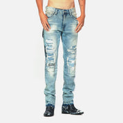 Bleu Noir Bleunoir Raw Edge Jeans - Aster Blue