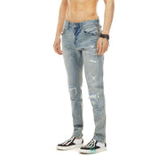 Bleu Noir Bleunoir Antique Stud Jeans - Henry Blue