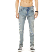 Bleu Noir Bleunoir Antique Stud Jeans - Henry Blue