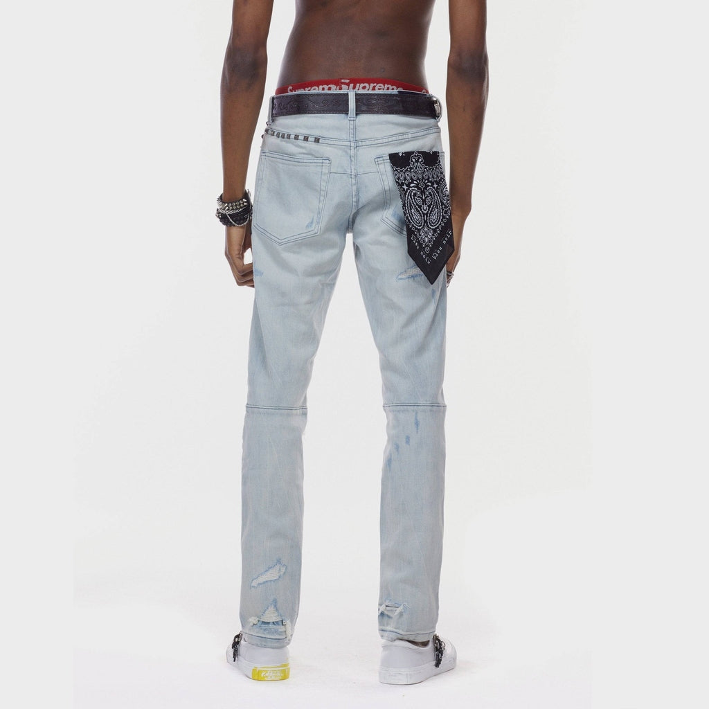 Bleu Noir Bleunoir Antique Stud Jeans - Mulberry Blue