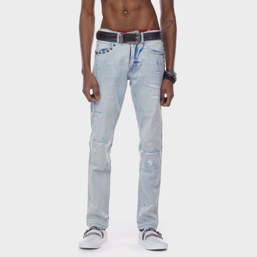 Bleu Noir Bleunoir Antique Stud Jeans - Mulberry Blue
