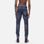 Bleunoir Crocodile Print Jeans - Black Smoke - Smoke Rise