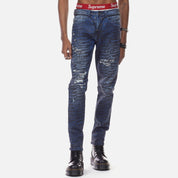 Bleu Noir Bleunoir Crocodile Print Jeans - Black Smoke