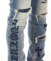 Gothic Fashion Jeans Barclay Blue - Smoke Rise
