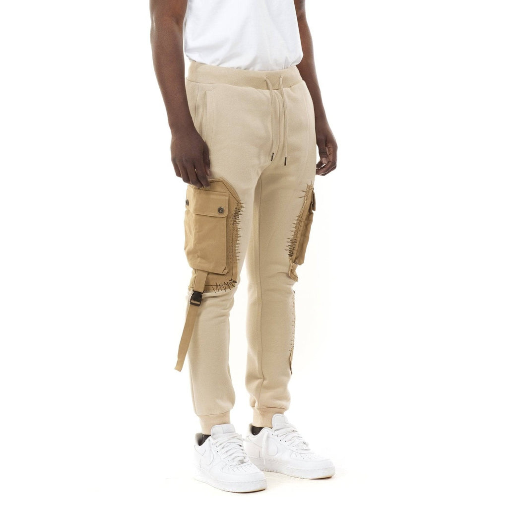 Smoke Rise Utility Fashion Fleece Joggers - Light Khaki