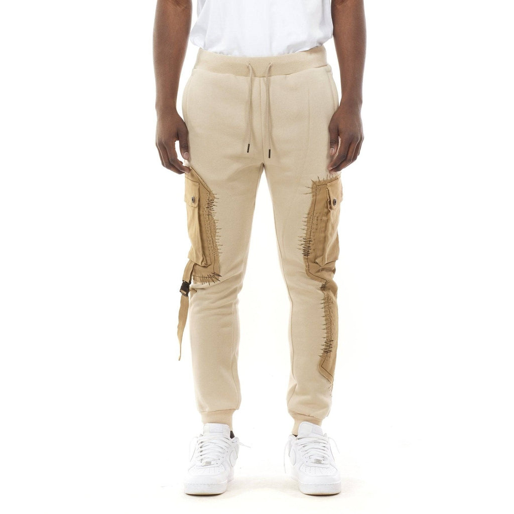 Smoke Rise Utility Fashion Fleece Joggers - Light Khaki