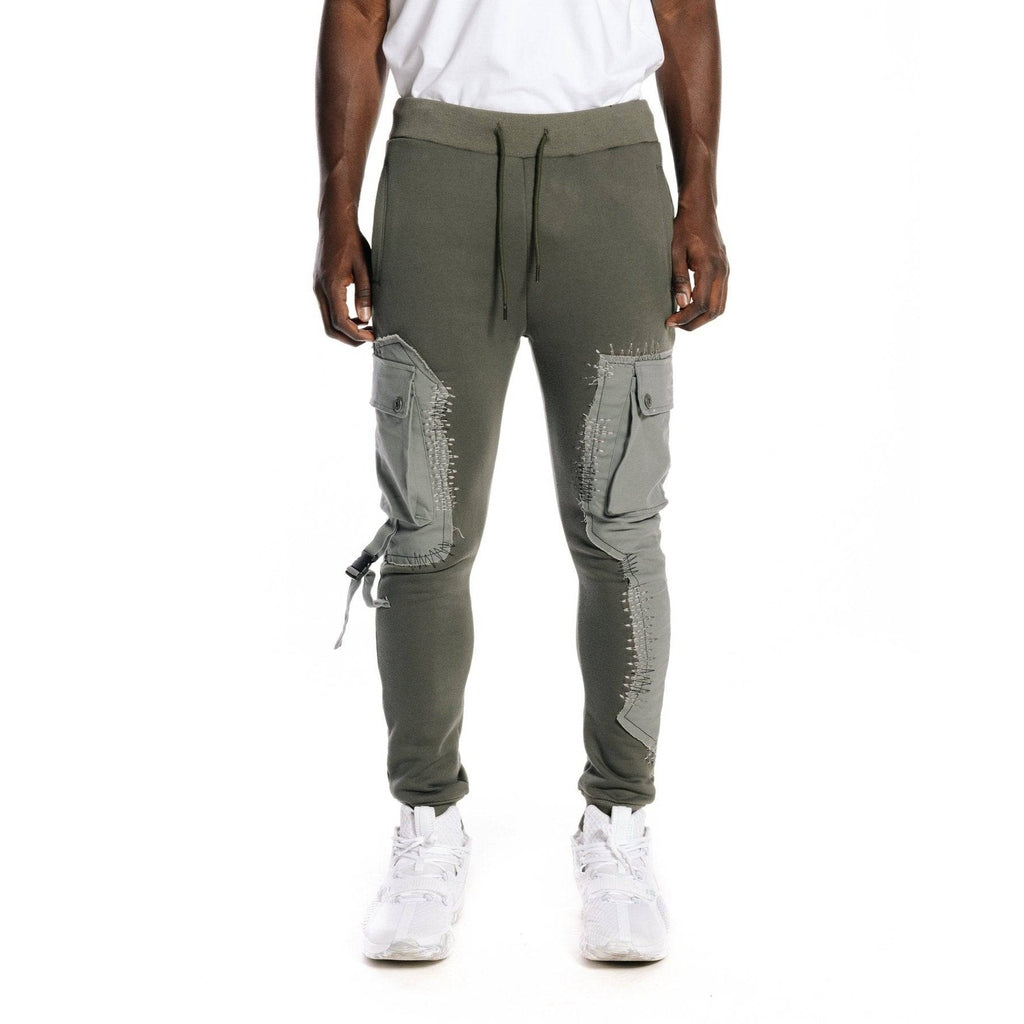 Utility Fashion Fleece Joggers - Dark Olive - Smoke Rise