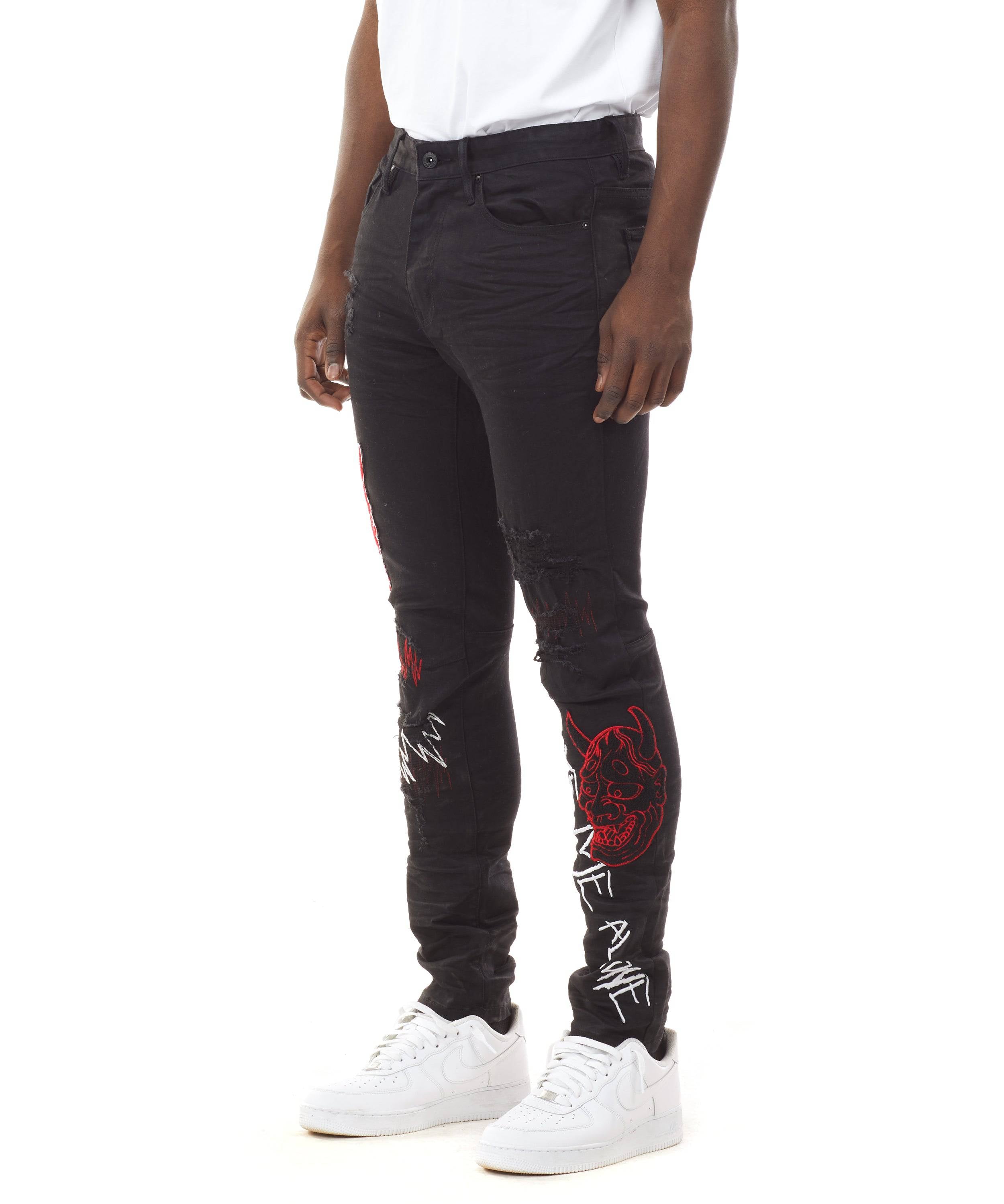 Dokkaebi Fashion Jeans - Jet Black - Smoke Rise