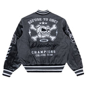 Smoke Rise Bulldog Varsity Jacket - Grey