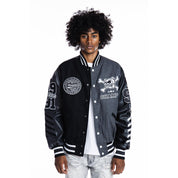 Smoke Rise Bulldog Varsity Jacket - Grey