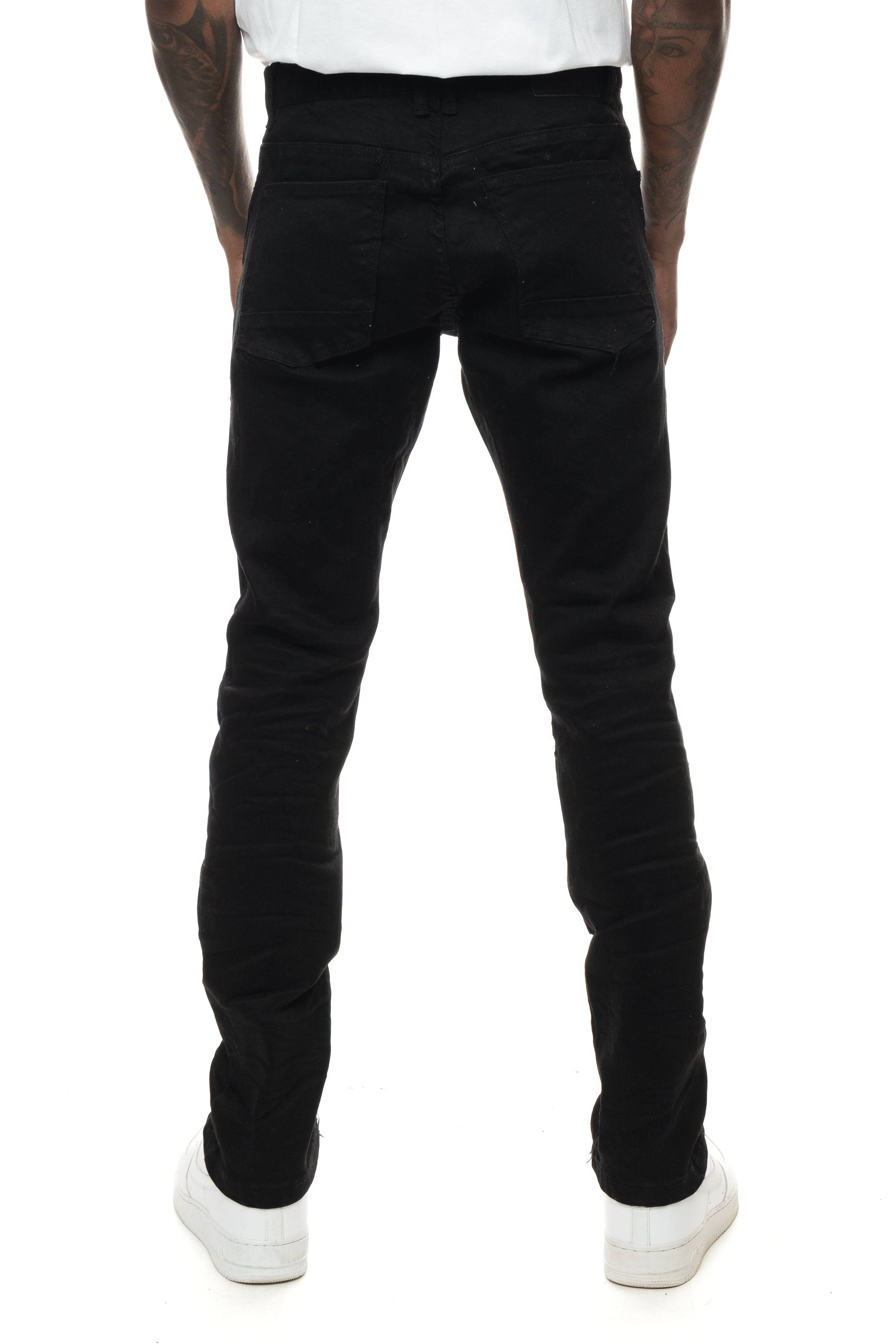 Black Core Ripped Slim Fit Jeans, Jeans