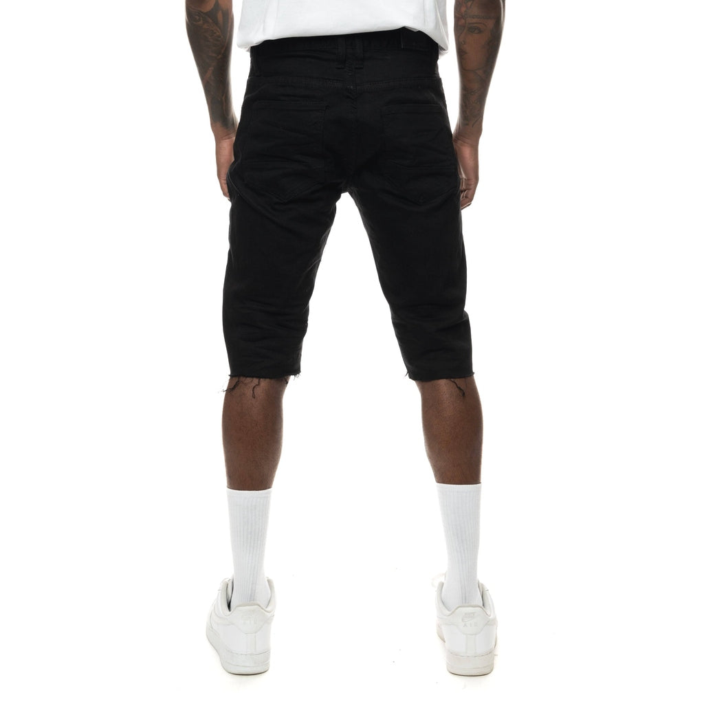 Smoke Rise Ripoff Semi Basic Jean Shorts - Jet Black