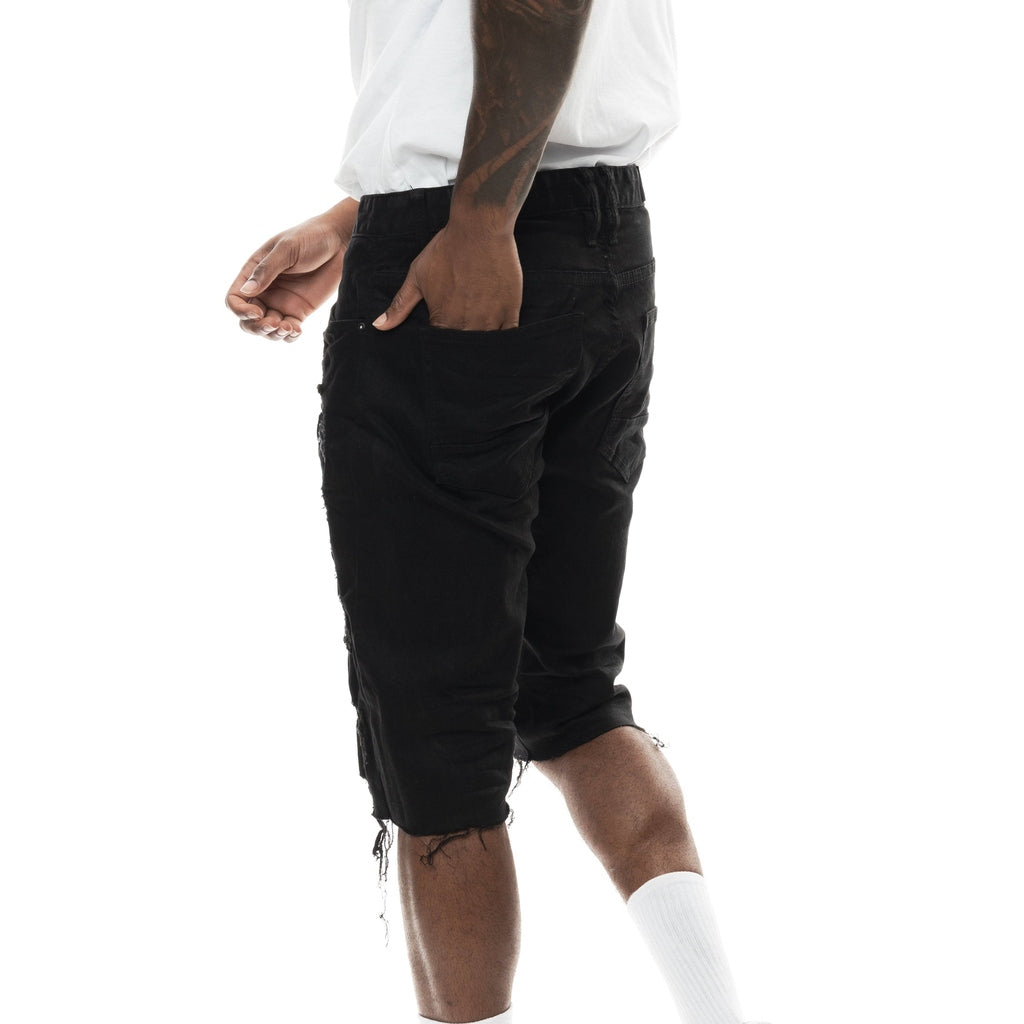 Smoke Rise Ripoff Semi Basic Jean Shorts - Jet Black