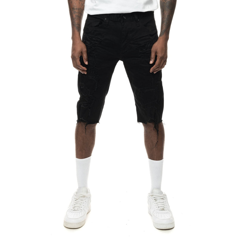 Natural Washing rip and repair short - Smoke Rise