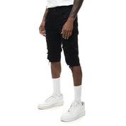 Smoke Rise Ripoff Semi Basic Jean Shorts - Jet Black