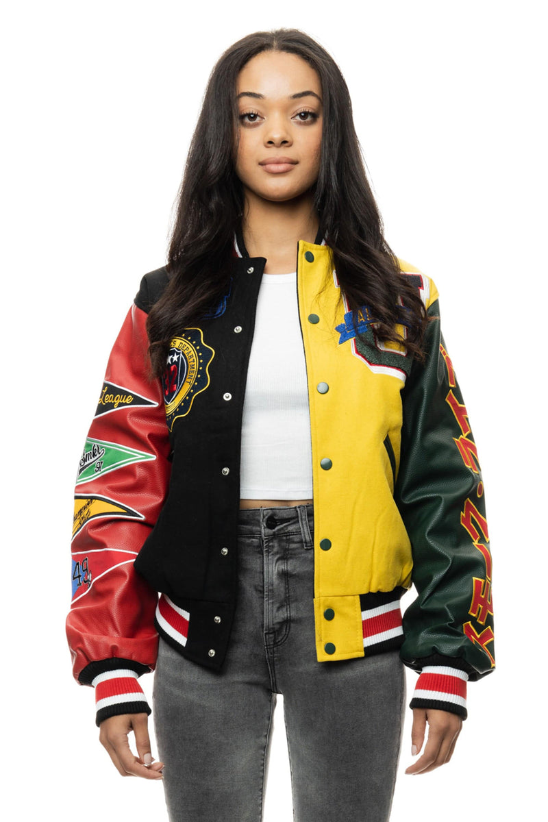 INSPI Varsity Jacket Black For Men and Women with Buttons and Pockets