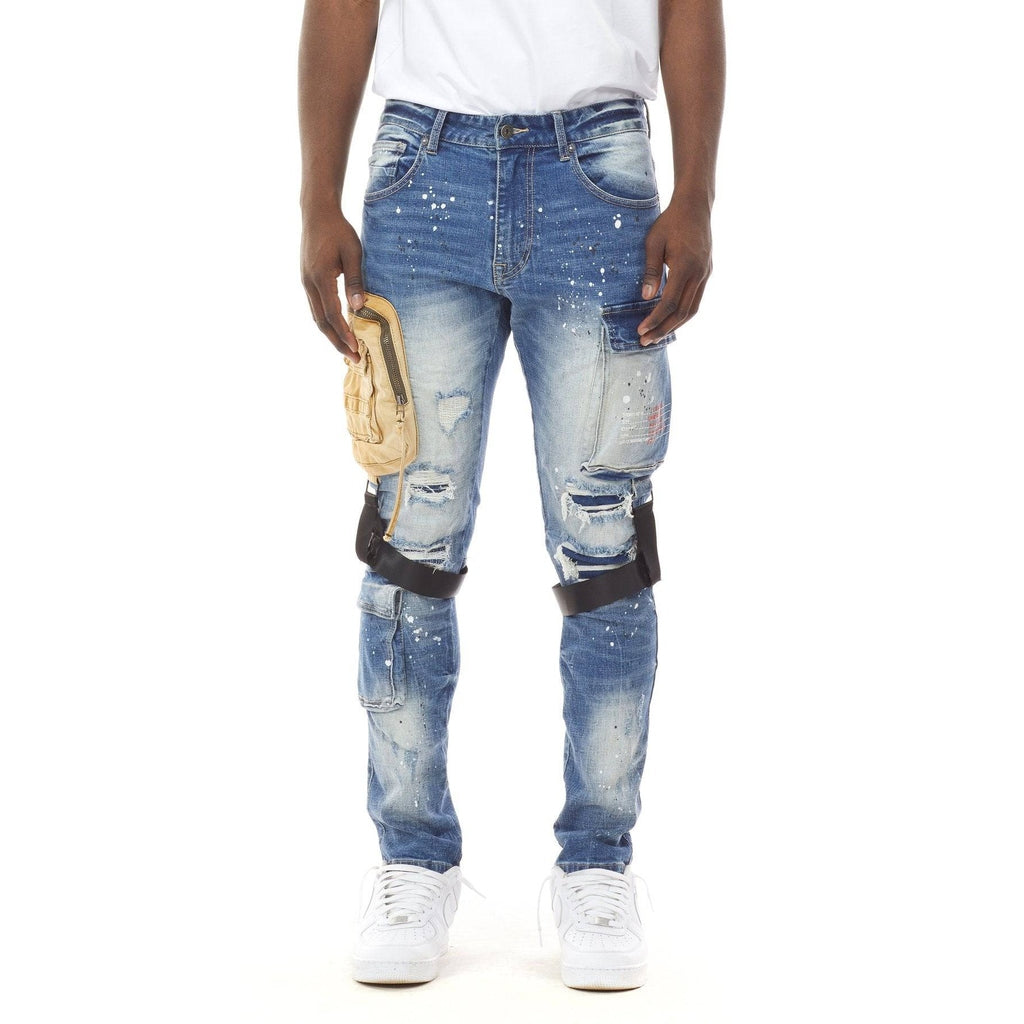 Smoke Rise Utility Fashion Jeans - Bristol Blue